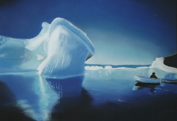 005 Les Glaces.jpg - Glaces (65x50 cm)   &nbsp;Vendu&nbsp; 